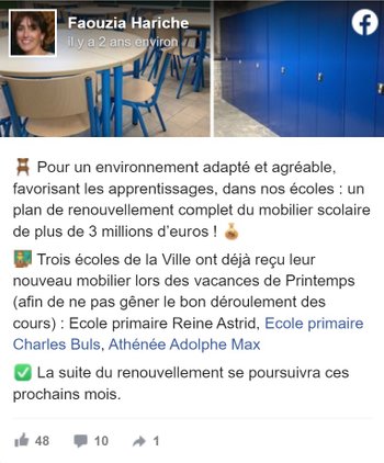 un plan de renouvellement complet du mobilier scolaire de plus de 3 millions d’euros !